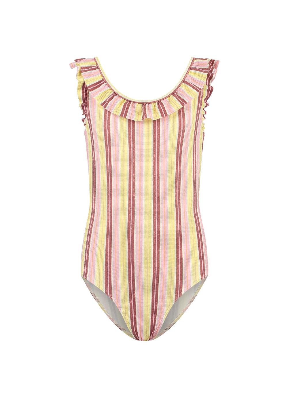 beachlife Summer Stripe meisjes ruffle badpak
