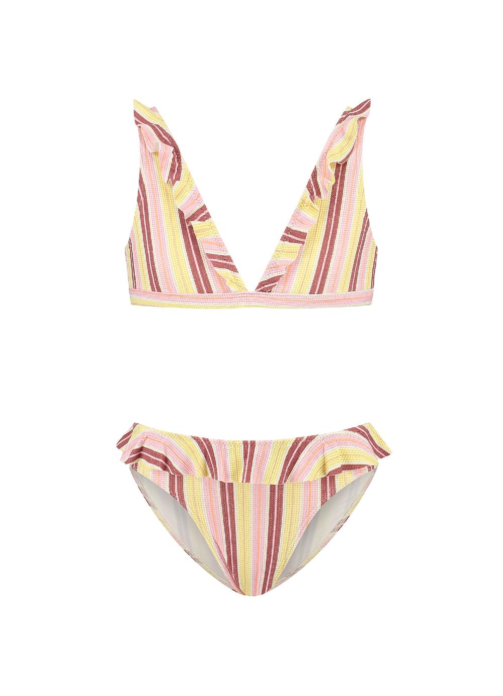beachlife Summer Stripe meisjes ruffle bikiniset