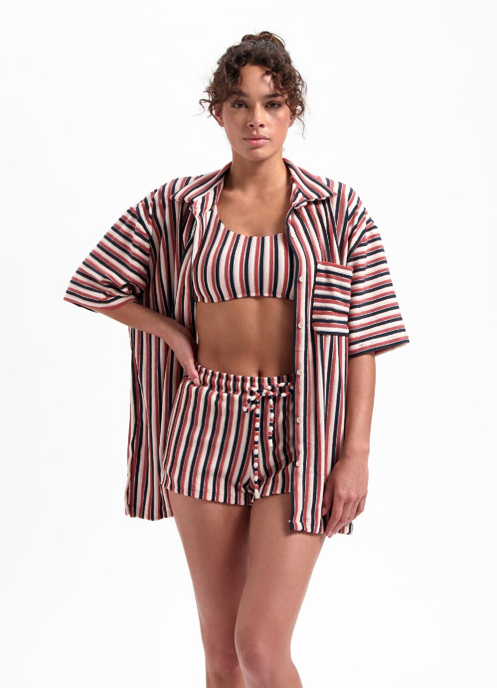 beachlife Teddy Stripe shortje