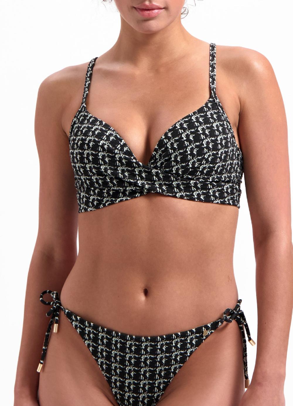 Beachlife Tweed Vibes Twist Bikinitop