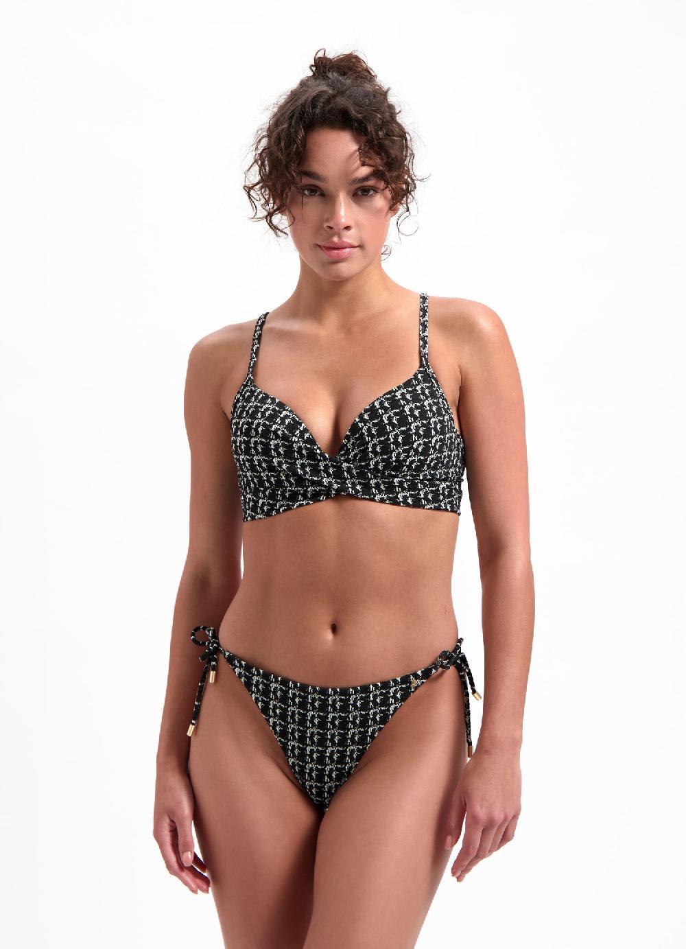 beachlife Tweed Vibes twist bikinitop