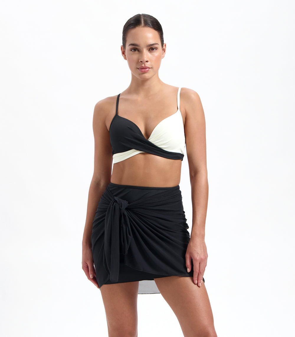 beachlife Vanilla and Black pareo