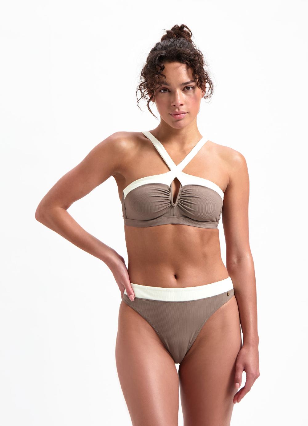 beachlife Walnut & Vanilla plunge bikinitop