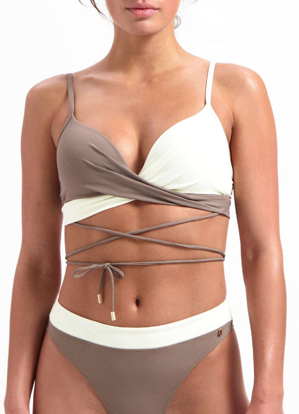 Beachlife Walnut & Vanilla Twist Bikinitop
