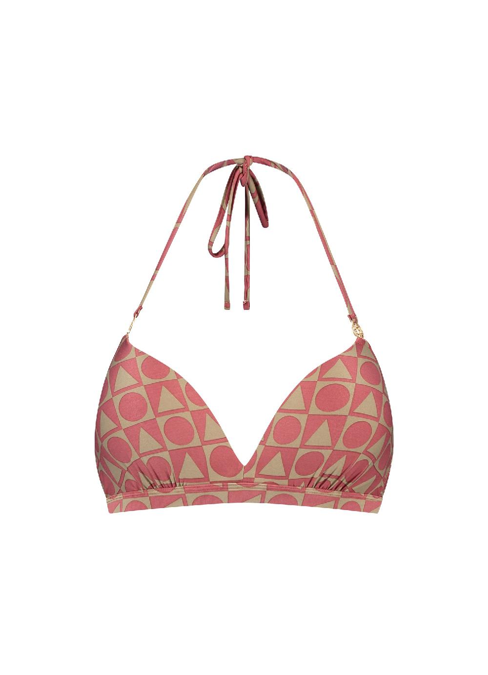 Beachlife Rouge Graphics Halter Bikinitop Met Beugel