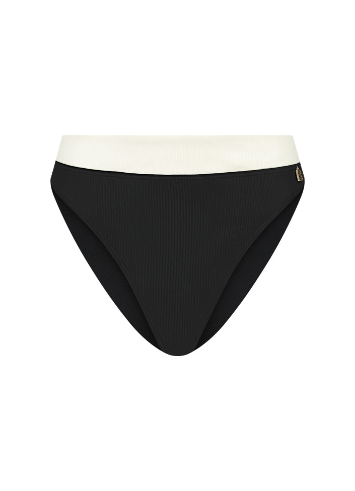 Beachlife Vanilla And Black Brazilian Bikinibroekje