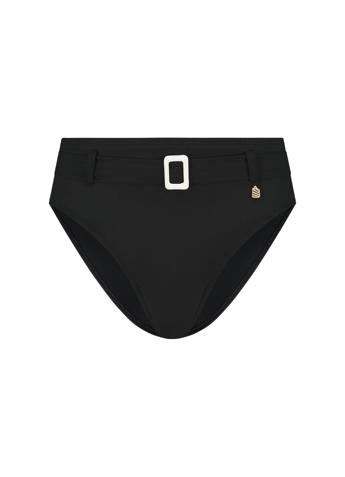 Beachlife Vanilla And Black High Waist Bikinibroekje
