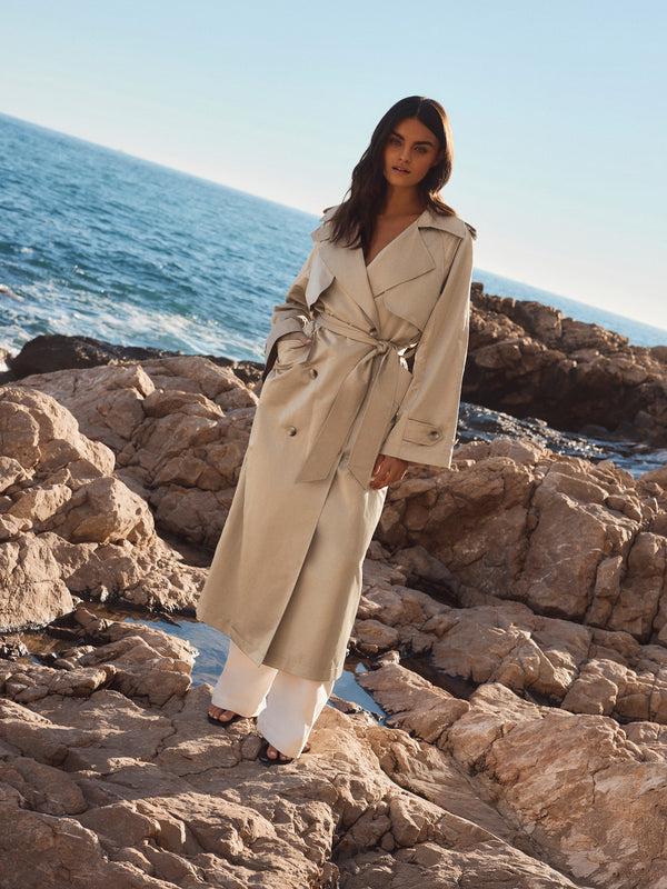 beaumont Monica Trench Coat Sand