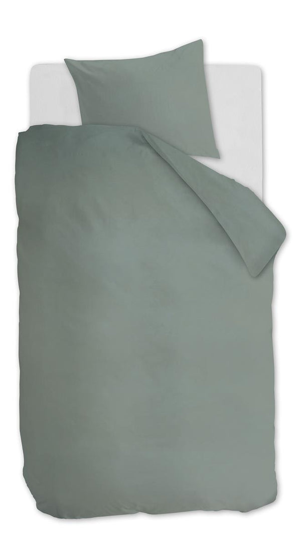beddinghouse Ambiante Cotton Uni dekbedovertrek - Groen