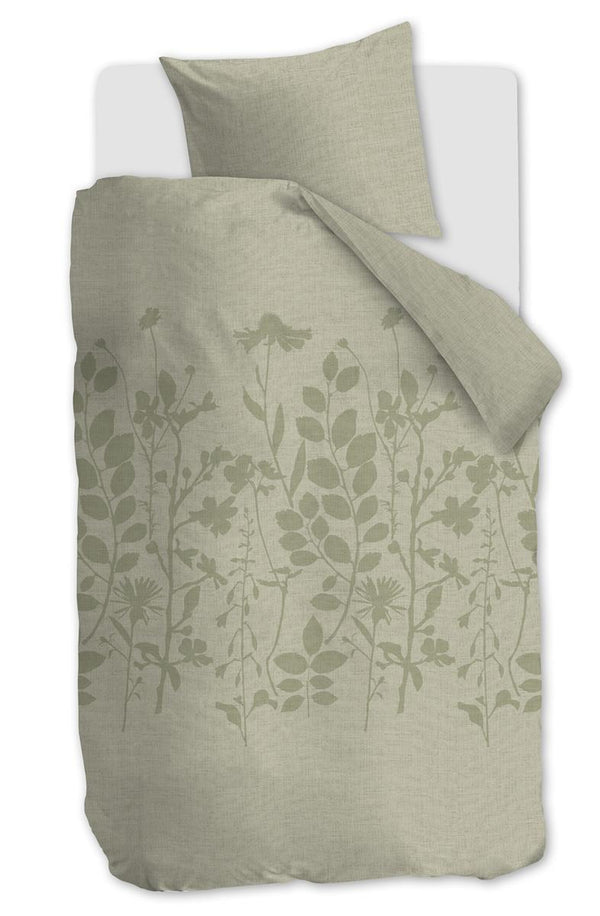beddinghouse Ariadne at Home Plant dekbedovertrek - Licht groen