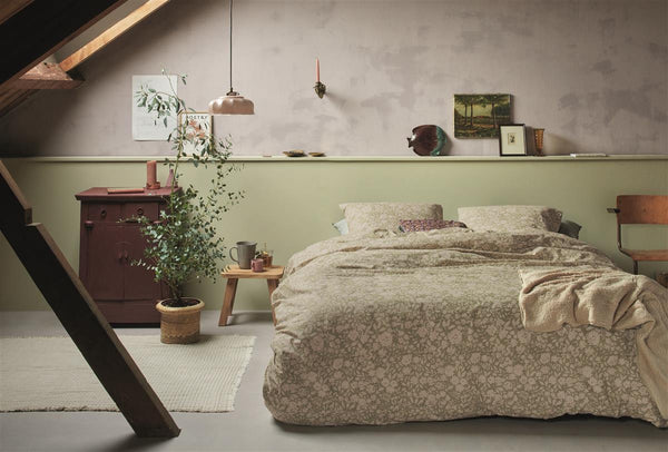 Beddinghouse Ariadne At Home Shapes Dekbedovertrek - Groen