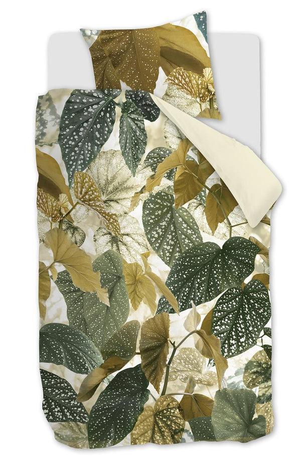 beddinghouse Beddinghouse Begonia dekbedovertrek - Olijfgroen