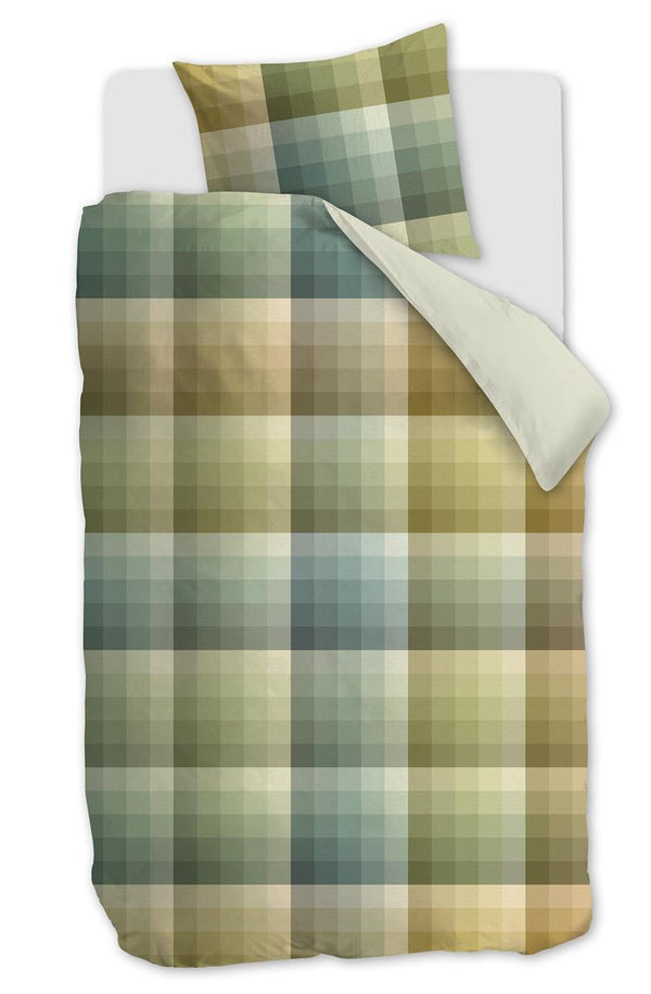 beddinghouse Beddinghouse Dorian dekbedovertrek - Grijsgroen