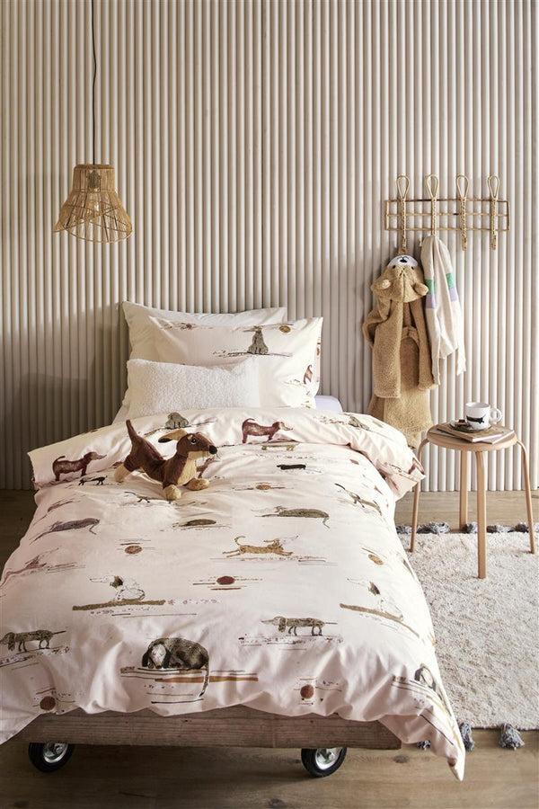 Beddinghouse Beddinghouse Kids Hot Dogs Dekbedovertrek - Roze