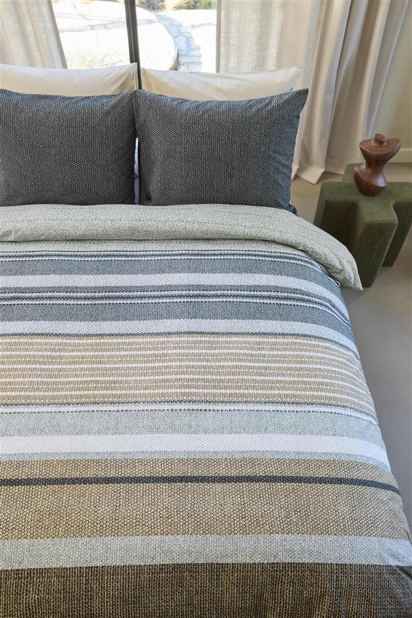 Beddinghouse Beddinghouse Lex Dekbedovertrek - Grijsgroen