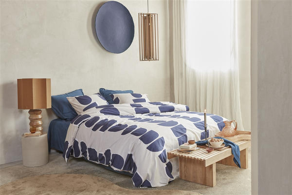 Beddinghouse Vtwonen Moons Dekbedovertrek - Indigo