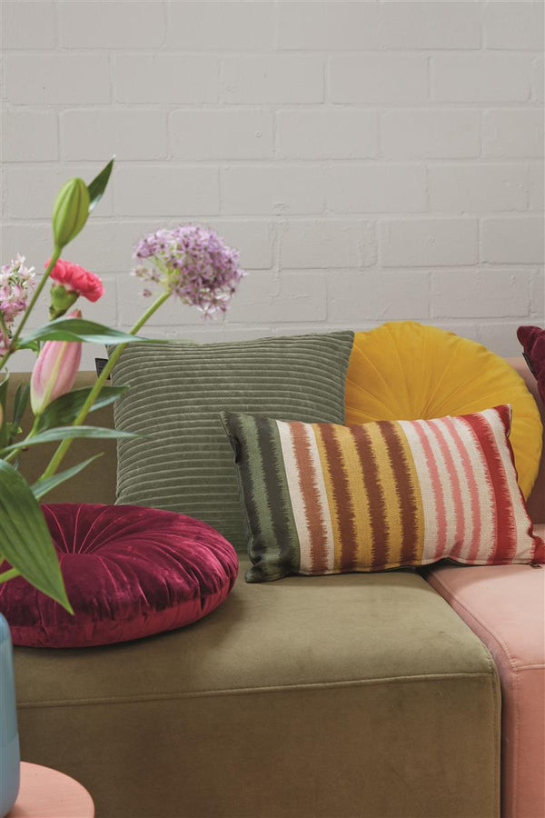 Beddinghouse KAAT Amsterdam Ribbed Sierkussen - 43x43 Cm - Donker Groen