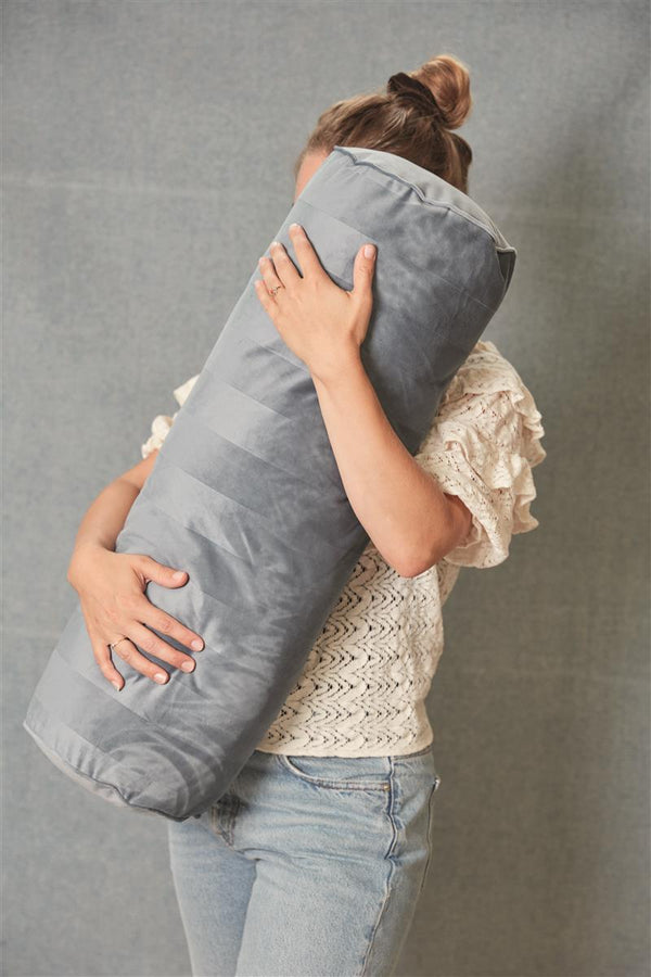 Beddinghouse KAAT Amsterdam Softy Stripe Sierkussen - 22x70 Cm - Blauw Grijs