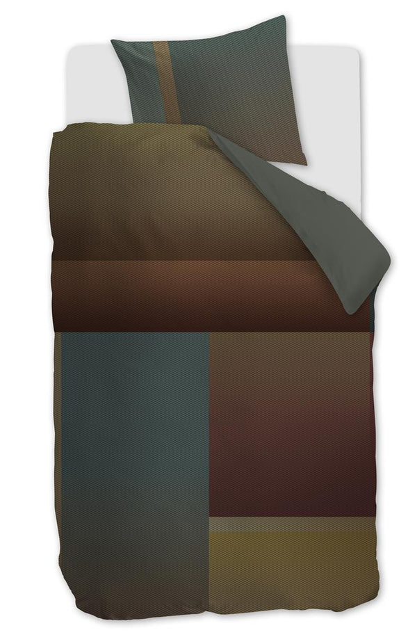 beddinghouse Kardol Sloane Square dekbedovertrek - Olijfgroen