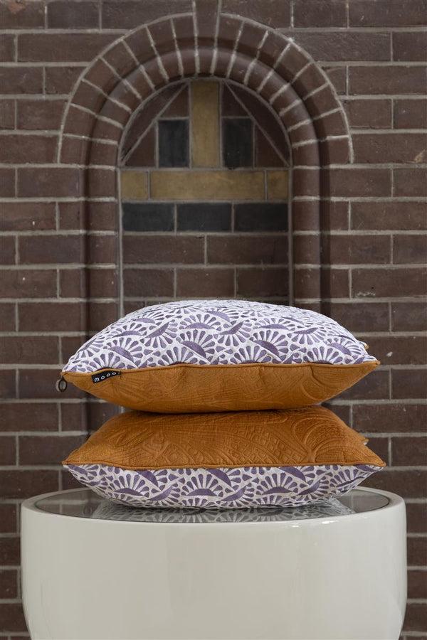 Beddinghouse MOOOI Woodblock Beetle Square Decoratiekussen - Lichtpaars