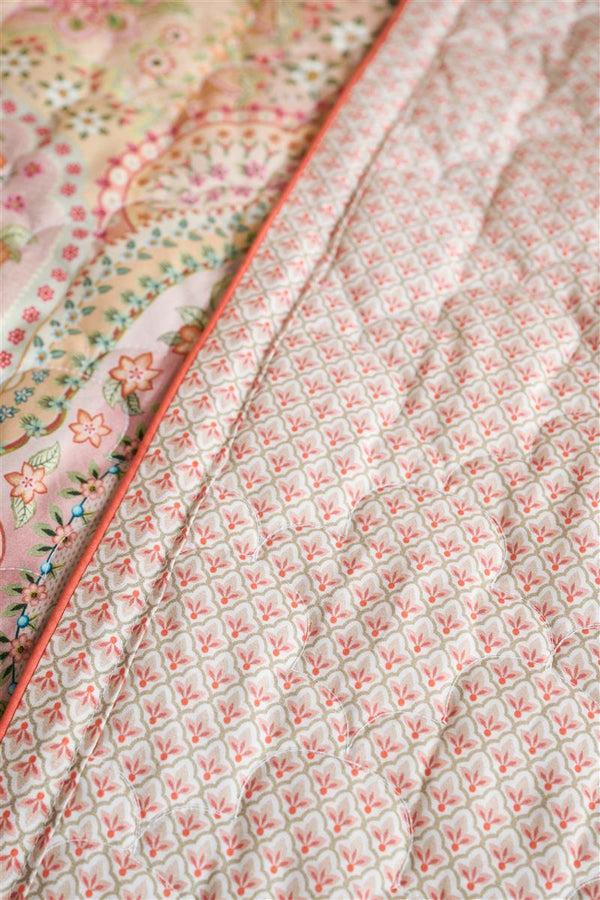 Beddinghouse Pip Studio Jabali Flower Quilt Sprei - Koraalrood