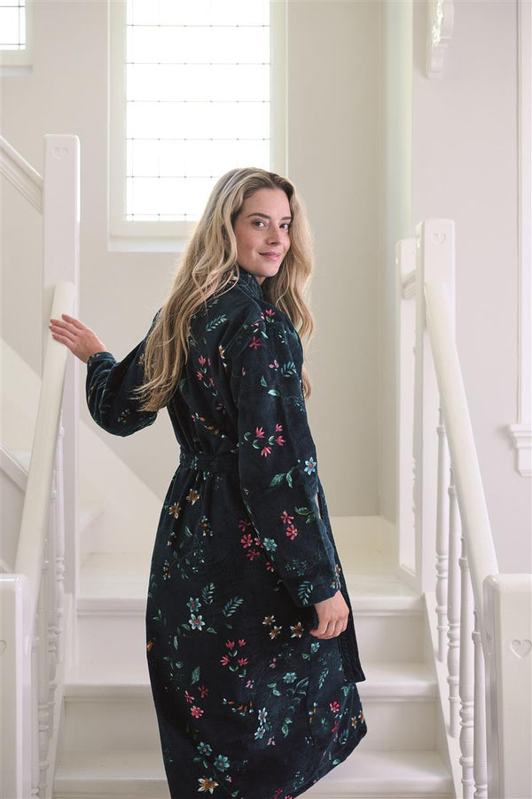 Beddinghouse Pip Studio Les Fleurs Badjas - Donker Blauw