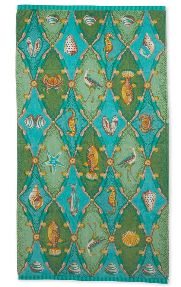 beddinghouse Pip Studio Little Sea Beachtowel Strandlaken - Groen