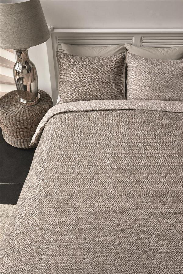Beddinghouse Riviera Maison Braided Dekbedovertrek - Taupe