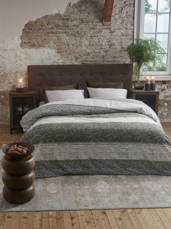 Beddinghouse Riviera Maison Chester Dekbedovertrek - Groen
