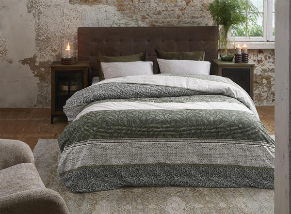 Beddinghouse Riviera Maison Chester Dekbedovertrek - Groen