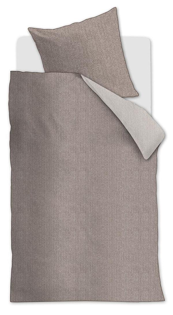 Beddinghouse Riviera Maison Chevron Weave Dekbedovertrek - Bruin