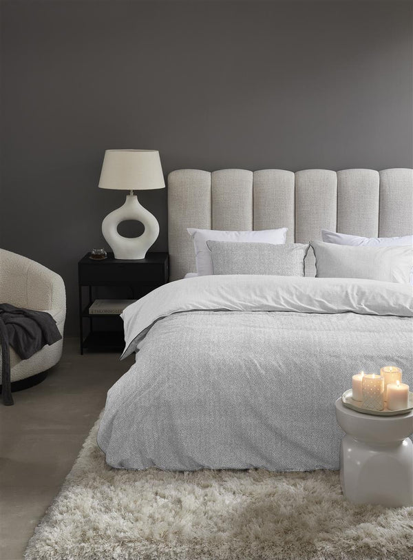 Beddinghouse Riviera Maison Chevron Weave Dekbedovertrek - Grijs