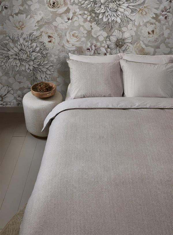 Beddinghouse Riviera Maison Chevron Weave Dekbedovertrek - Zand
