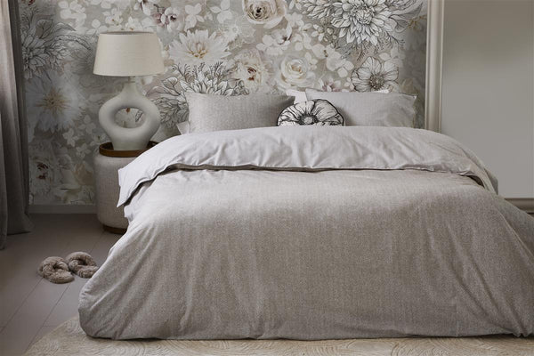 Beddinghouse Riviera Maison Chevron Weave Dekbedovertrek - Zand