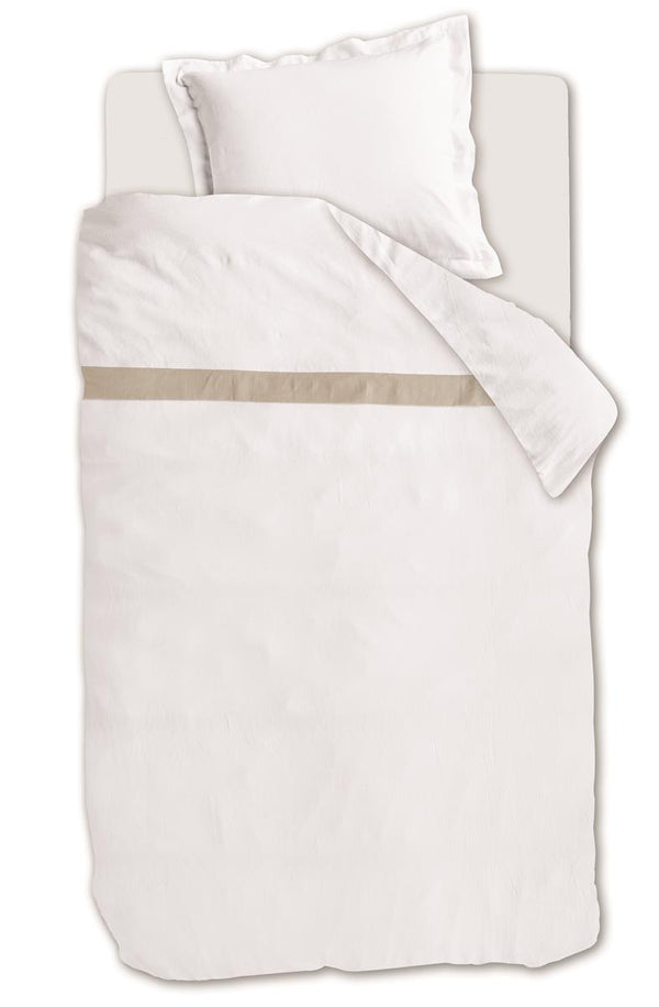 beddinghouse Riviera Maison Ease dekbedovertrek - Wit
