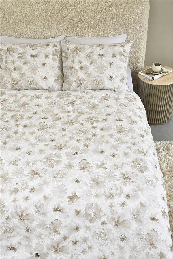 Beddinghouse Riviera Maison Flowing Flowers Dekbedovertrek - Zand