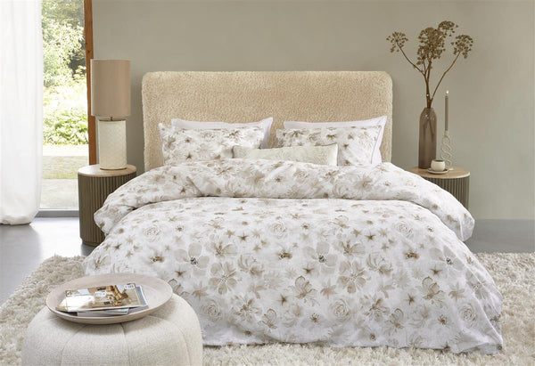 Beddinghouse Riviera Maison Flowing Flowers Dekbedovertrek - Zand
