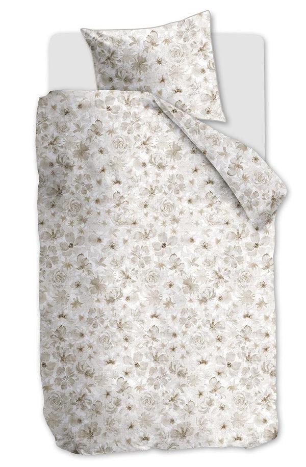 beddinghouse Riviera Maison Flowing Flowers dekbedovertrek - Zand