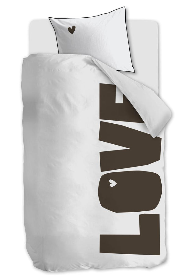 beddinghouse vtwonen Bold Love dekbedovertrek - Naturel