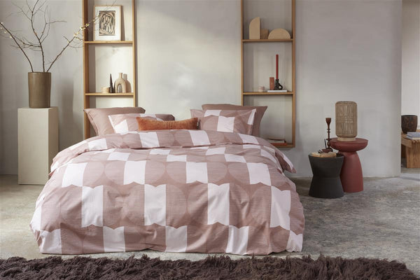Beddinghouse Vtwonen Check Mate Dekbedovertrek - Steenrood