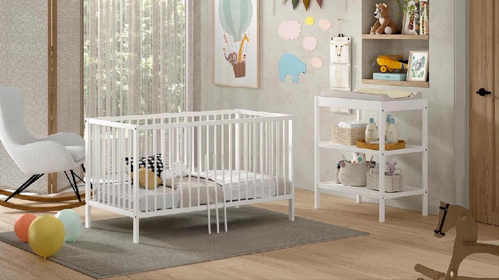 beter bed Babyledikant Dino 70x140 met verzorgingstafel