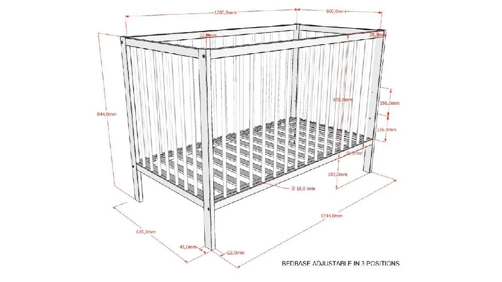 Beter Bed Babyledikant Dino 60x120