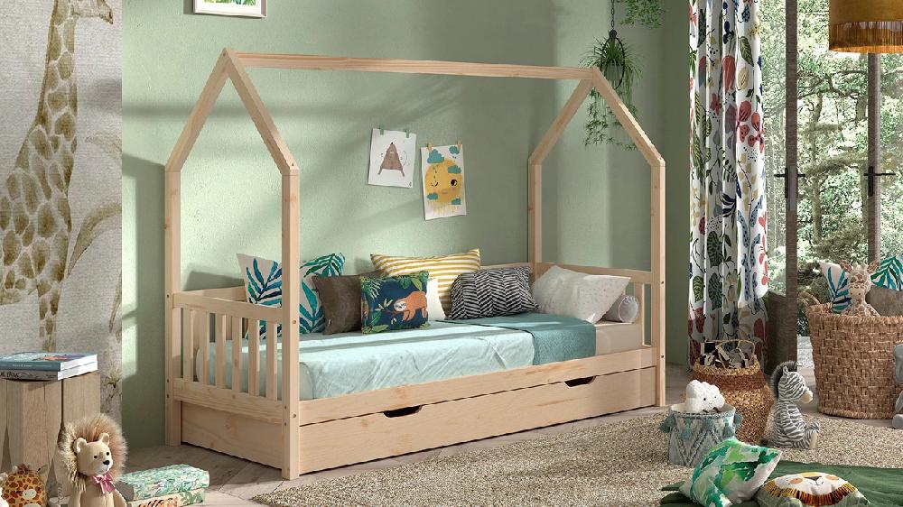 beter bed Bed Cabane met hekje en slaaplade