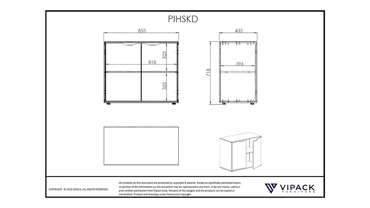 Beter Bed Commode 2 Deuren Pino/Scott