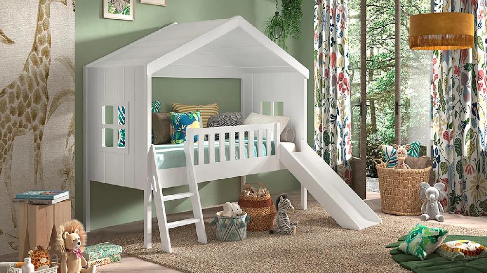 beter bed Halfhoogslaper HuisBed met glijbaan