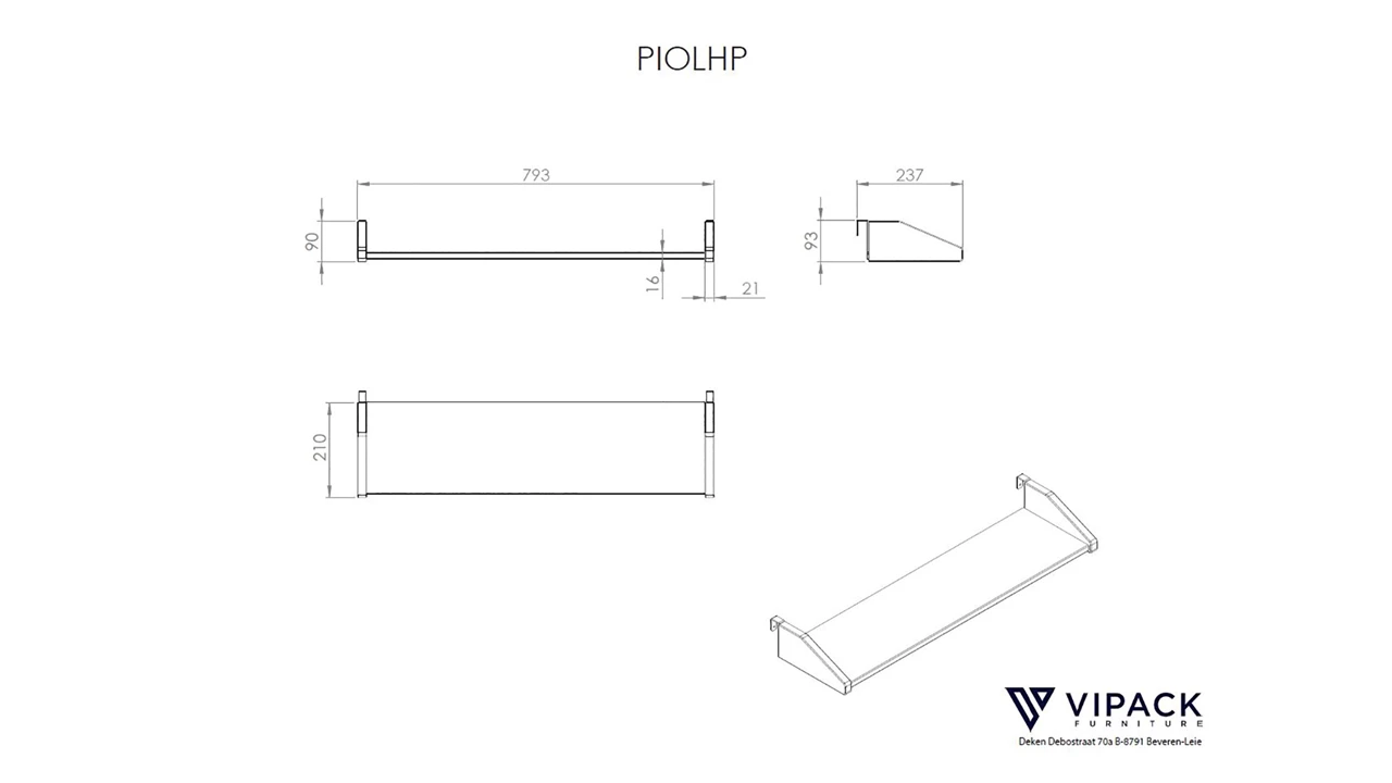 Beter Bed Hangtablet Pino