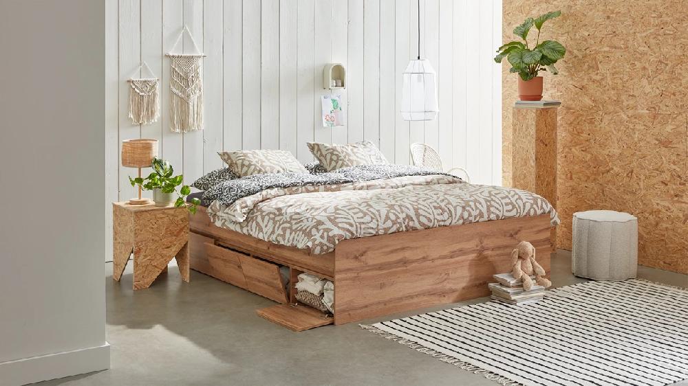 beter bed Opbergbed Barn met kleppen