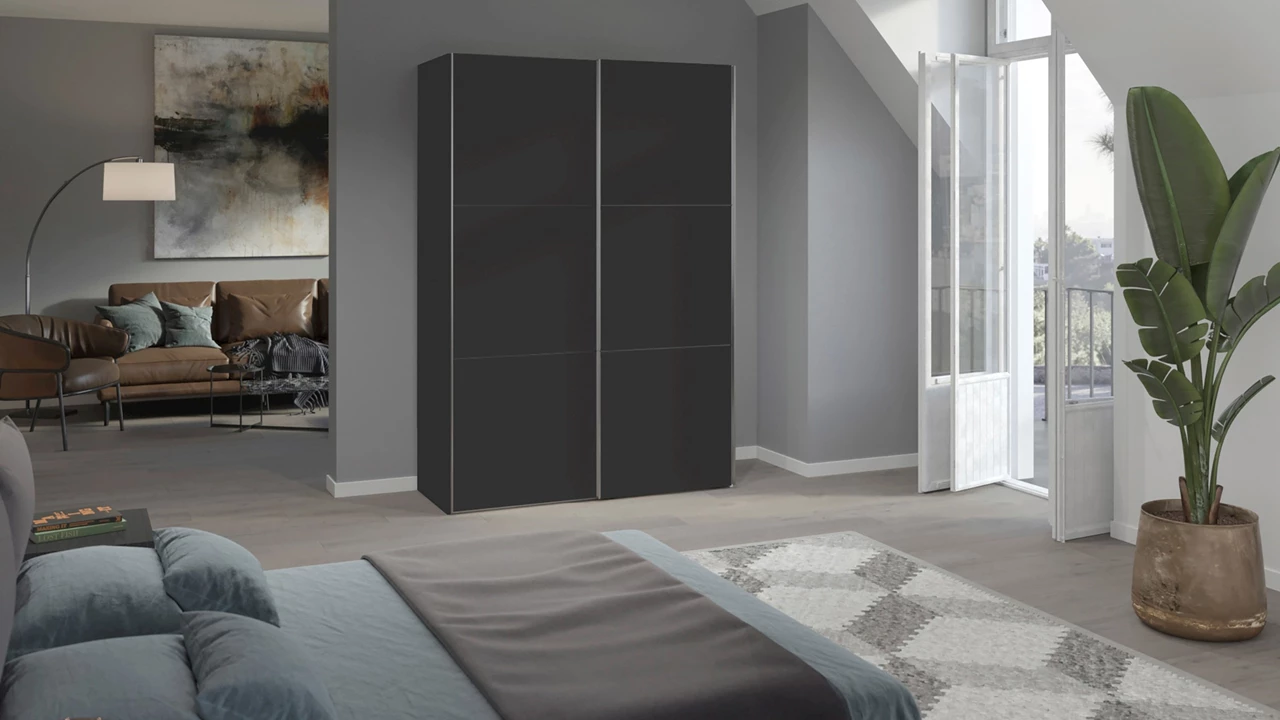 beter bed Schuifdeurkast Kixx met houten deuren