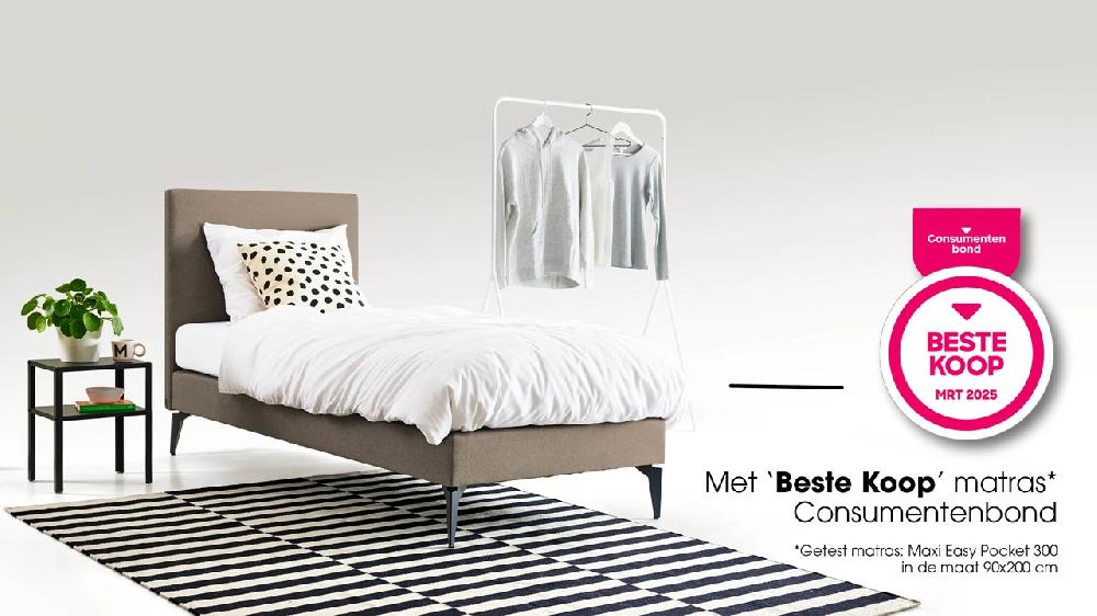 beter bed Boxspring Cisano vlak met Easy Pocket 300 matras