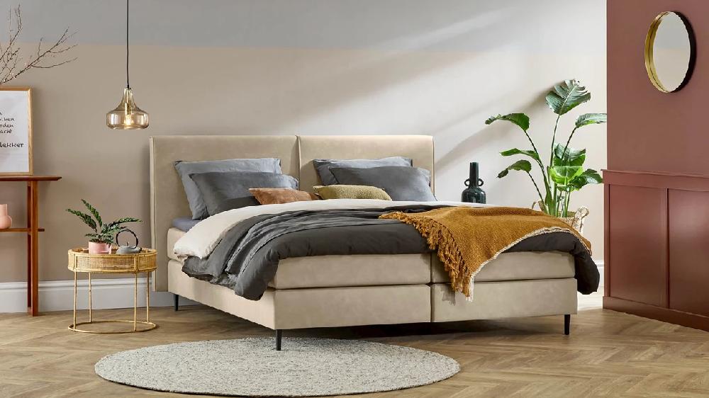 beter bed Boxspring Opal vlak met gestoffeerd matras
